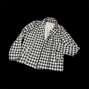 Houndstooth Black and White Women's Zip Jacket